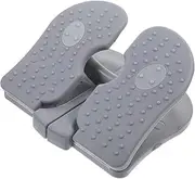 Happyyami Portable Fitness Tool: Mini Stepper Non-Slip Pad Leg Exercise Equipment Home Use Gray for Men Women