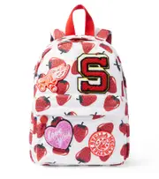 [Stella McCartney Kids] Stella McCartney Kids Printed canvas backpack One Size white