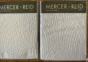 Adairs Mercer + Reid European Pillow Cases Panama White 65 x 65cm NEW Euro $100