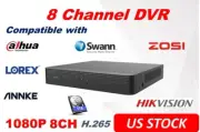 1080P 8CH DVR Hikvision UniView Dahua Compatible CCTV Analog Camera H.265 W/1TB