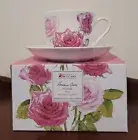 KATHERINE CASTLE Floriade Roses Breakfast Cup & Saucer 480 ml Maxwell House*NEW*