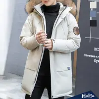 在飛比找momo購物網優惠-【Heha】韓版羽絨棉長版加厚大衣(三色 大衣 冬天外套 保