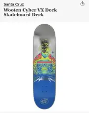 Santa Cruz Wooten Cyber Vx Skateboard Deck
