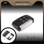 For Jaguar F-Pace X761 2016-2021 Key Fob Shell Case Cover Trim Real Carbon