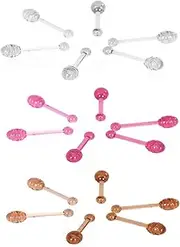 TEONEI Lip Balm Applicators Stick,Lip Gloss Mini Spoons Mini Honey Dipper,18Pcs(Mixed Color)