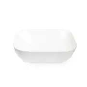 Modern Gloss White Above Counter Curved Rectangle Bathroom Basin / Sink