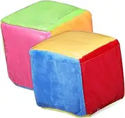 ROMISBABA 2 Pcs Pocket Dice Game Soft Dice with Pockets for Play Lightweight Story Cubes for Classroom Activities Easy to Carry Organize