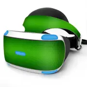 Skin Wrap for Sony Playstation PSVR Headset Lime Green carbon fiber look