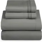 Hearth & Harbor Twin Size Sheets - 3 Piece Bed Sheet Set, Twin, Charcoal Grey