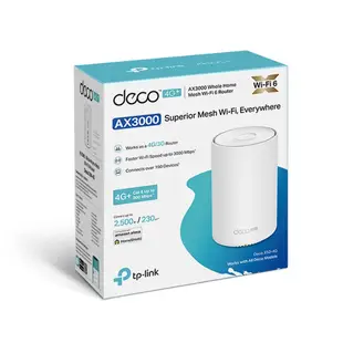 TP-LINK Deco X50-4G 4G LTE+AX3000 完整家庭 Mesh WiFi 6系統【每家比】