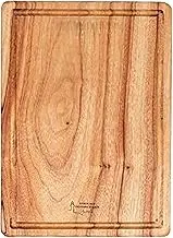 Byron Bay Large Carver Wooden Anti-Bacterial Camphor Laurel Chopping Board Multi-Purpose Cutting Board Kitchen Serving (Large 410x300x25mm)