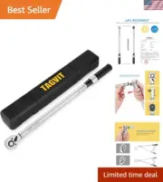 1/2 Drive Click Torque Wrench Chrome Vanadium 30-250 Ft-Lb Dual-Use
