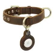 Genuine Leather Dog AirTag Collar