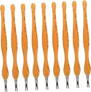 Healeved Professional Nail Care Kit 10pcs Nail Cuticle Pusher Tool Set Comfortable to Hold Handle