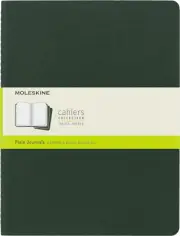 Cahier Notebook - Set of 3 - Plain - Extra Large - Myrtle Green, (CH023K15)