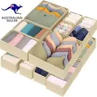 12 Pack Beige Drawer Organiser for Clothes - Drawer Dividers - Home Storage & Or