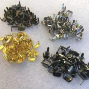 50pcs Solid Brass Rivet Staples For Leather Belt Strap Keepers Loops