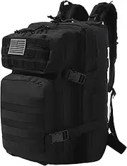 WESTEND Black Tactical Backpack 40L – Military Assault Pack with MOLLE System, Heavy Duty Bug Out Bag