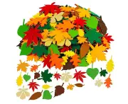 528 Pieces Leaf Sticker Felt Leaf Sticker Maple Leaf Sticker Various Autumn Leaf Decorations For Thanksgiving Party Craft Ornaments