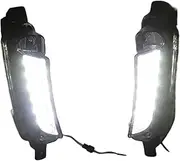 2PCS LED Daytime Running Light DRL Compatible With Vitara 2015 2016 2017 2018 2019 2020 Fog lamp with yellow Turn Signal(White yellow blue)