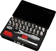 Tone BRS20MBK Bit Ratchet Set, Bit Insertion & 0.25 inch (6.35 mm) (1/4 inch), Black, 22 Pieces