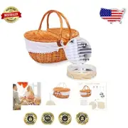 Rustic Wicker Picnic Basket for 2 - Ideal for Camping, Gifts & Celebrations