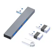 Usb Male To Dual Usb 2.0+3.0 Female Adapter Silver