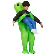 Scary Halloween Green Alien Inflatable Costume Blow Up Suits Party Dress