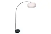 Foret Floor Lamp Stand Reading Black Metal Marble Base Lighting Home Decor