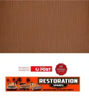 HOLDEN HK HT HG panel van CHESTNUT BROWN HERRINGBONE RIBBED ROOF LINING (6F)