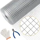 1/4inch 24Inch（H）x100Ft（L）23 Gauge Mental Mesh Roll Hardware Cloth Chicken Fn...