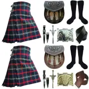 Traditional Handmade Sutherland tartan kilt Outfit For Men Custom Size Kilt