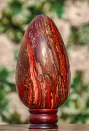 Large 175MM Natural Red Brecciated Jasper Healing Chakra Metaphysical Huge Egg