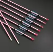 6/12/18psNew Pure Carbon Arrow ID 4.2mm with Spin Vanes for Recurve/Compound Bow