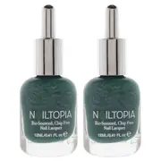 Bio-Sourced Chip Free Nail Lacquer - Seas the Day by Nailtopia for Women - 0.41 oz Nail Polish - Pack of 2