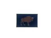 Embroidery patch sew badge iron on glue transfer bison buffalo