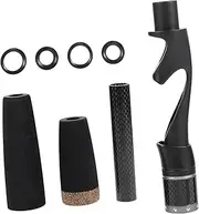 Fishing Rod Handle Kit Black Handle Grip Reel Seat Stable Performance Practical Design