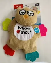 Playtex Baby Owl Doll Teether Plush Lovey Whoo Love’s You? Love Baby Teether OWL