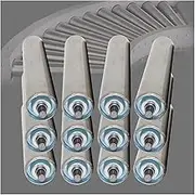 12 Pcs Unpowered Conveyor Roller, Industrial Conveyor Belt Replacement Roller 40 36 28 24 22 20 18 16 14 12 10 8 6 4 Inch Long Stainless Roller, for Woodworking & Lawn Mower(Set of 12 D-1.5"/38mm,L-35