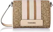 [Calvin Klein] Clara Signature Monogram Key Item Demi Shoulder Bag