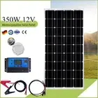 12V 350W Fixed Solar Panel Complete Kit Mono Generator Caravan Camping Charger