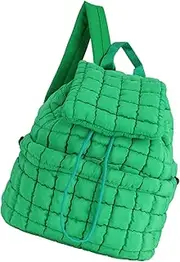 [GOKTOW] Quilted Backpack for Women, Puffer Gym Bag for Travel Sports Lightweight Drawstring