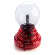 MDI Plasma Ball Touch Lamp Home/Office Desk Night Light Decor 3in Red Base