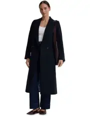 [Oxford] Saskia Wool Coat in Navy