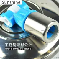 在飛比找Yahoo!奇摩拍賣優惠-[Sunshine]不銹鋼加厚旋轉拖把桿通用一體手壓式拖布桿