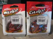 2 Packs Berkley Gulp 2" Pinched Crawlers Soft Fishing Baits - Nightcrawler Color