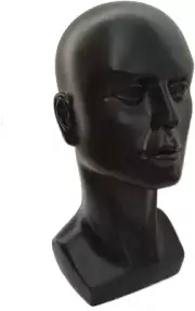 Mannequin Head Male Face Model Display Stand For Wigs Hat Glasses Mask Black NEW