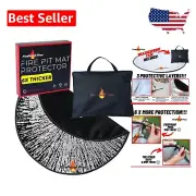 Thick Flame Retardant Fire Pit Mat 40" with Carry Bag - Perfect for Gifting