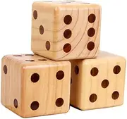 Toyvian 1pc Solid Wood Dice Toy for Educational Play Unpainted Painted Dice Game Prop for Home School Bar and Pub Entertainment