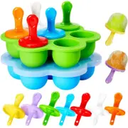 7 Cavity Silicone Mini Ice Pops Mold Ice Cream Ball Maker Ice Popsicles Moulds